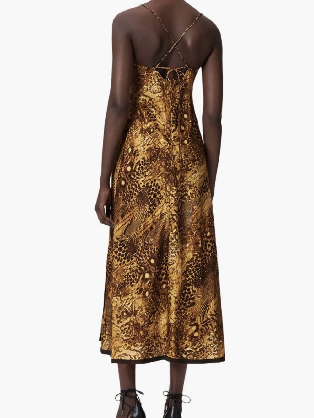 NWT All Saints Claire Midi slip dress - Picture 3 of 7
